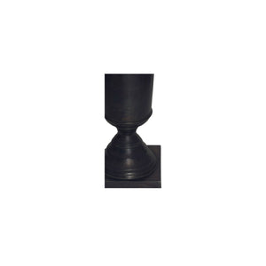 Cassia Cast Aluminum Vase Black, Art Deco