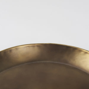 Eagan 20.0L x 20.0W x 1.8H Brass Aluminium Tray Medium