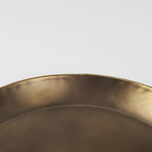 Eagan 20.0L x 20.0W x 1.8H Brass Aluminium Tray Medium