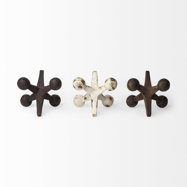Jax Set of 3 8L x 7W Cast Iron Metal Jacks