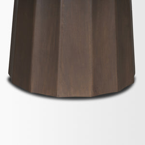 Swanson 60" Dark Brown Wood Round Pedestal Dining Table