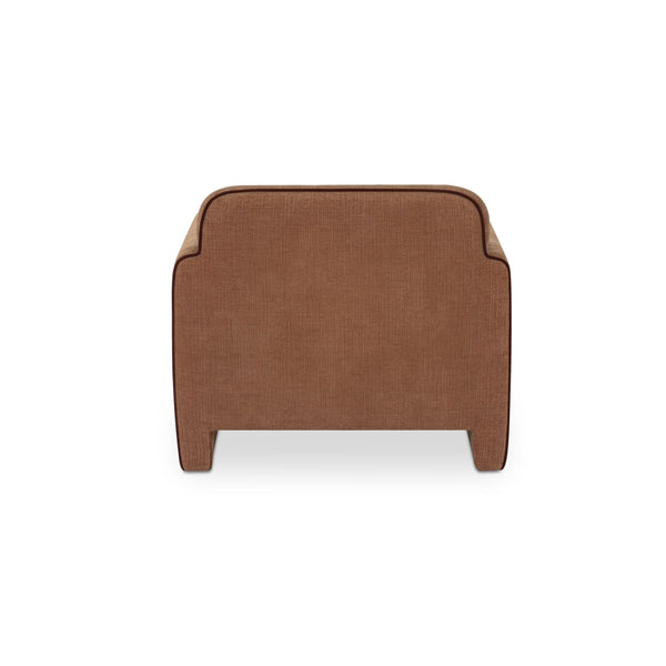 Leo Chair in Light Brown with Curved Back