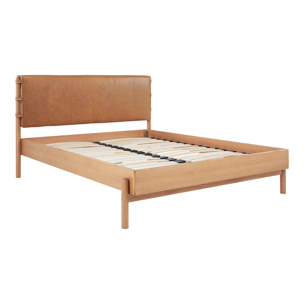 Moe's Colby Queen Bed with Leather Headboard