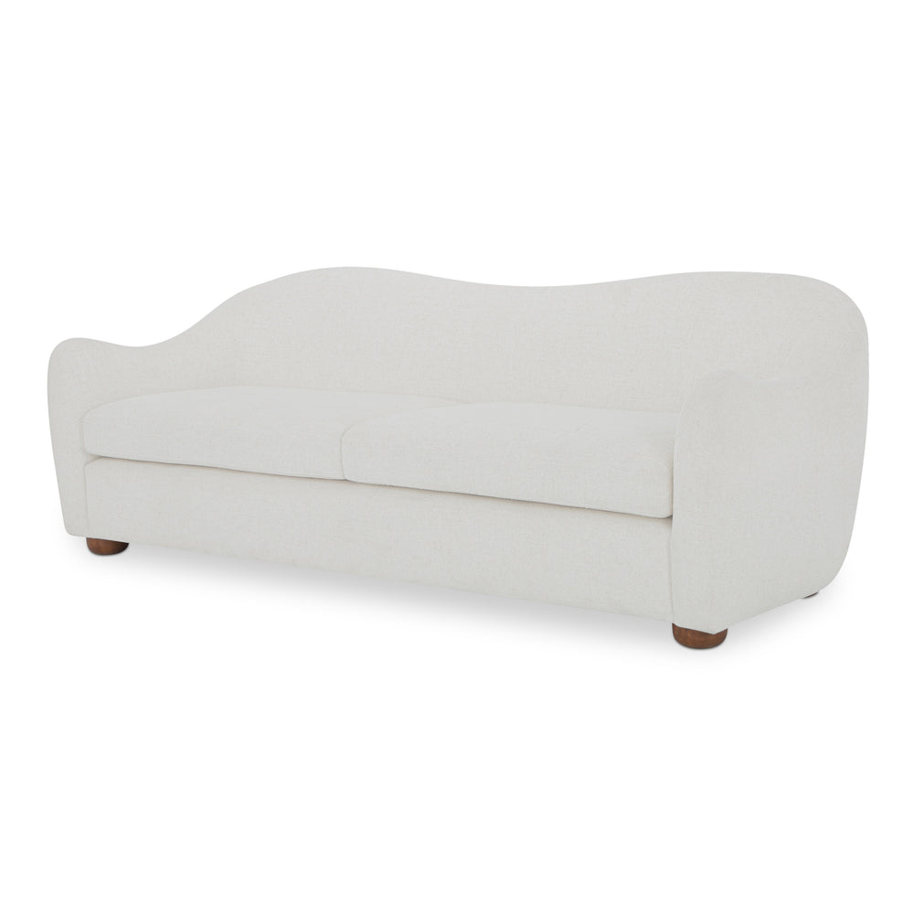 Moe's Bria Sofa in Oatmeal with Rubberwood Feet