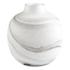 Moon Mist Vase in White and Black Swirl