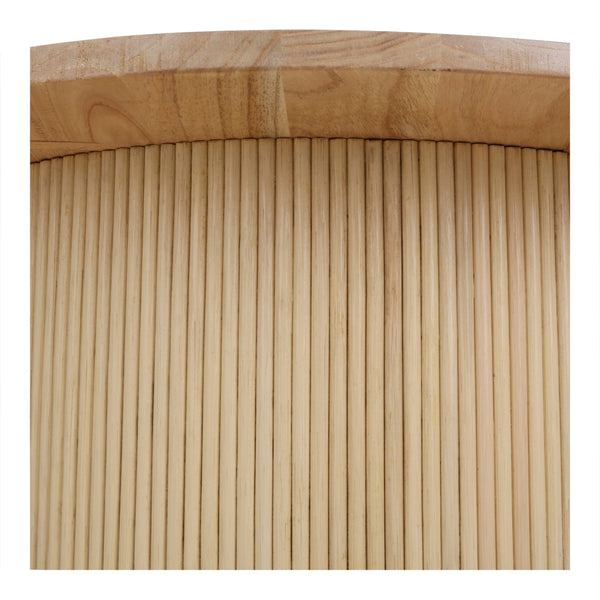 Kiefer Rattan Coffee Table w/ Wood Top, Natural