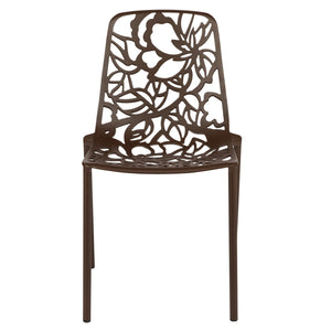 ORO ALUMINUM CHAIR (ARMLESS) - BROWN