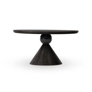 Bibianna Dining Table In Worn Black