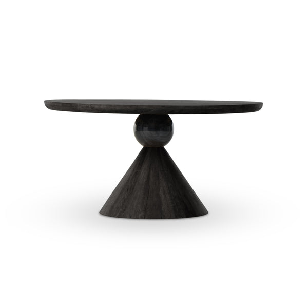 Bibianna Dining Table In Worn Black