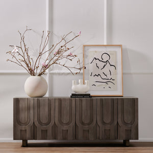 Rivka Media Console In Aged Grey