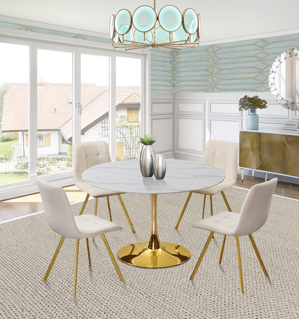 Omar Dining Table In Gold