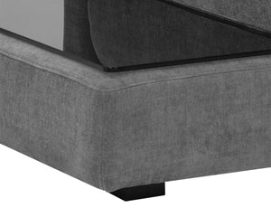 HARMONY MODULAR - ARMLESS CHAIR - LEFT SHELF - DANNY DARK GREY