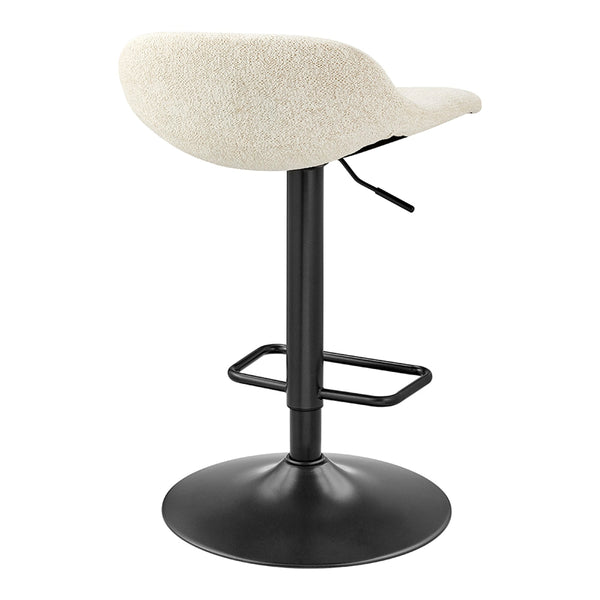 Koa KD Fabric Gaslift Swivel Bar Stool, Posh Ivory