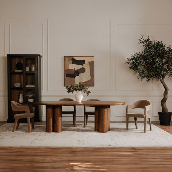 Martens Dining Chair in Camel Upholstery