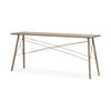 Kirby I 66L x 16W Brown Wooden Cross Braced Console Table