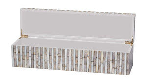 Roosevelt Grey Mother of Pearl Decorative Box, Large 