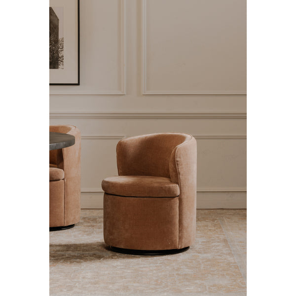Moe's Dane Swivel Dining Chair in Heritage Pink