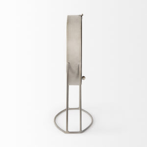 Aurus Matte Gray Metal Table Clock