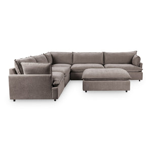 Caplan 6-Piece Modular Sectional with Ottoman - Elite-Charcoal