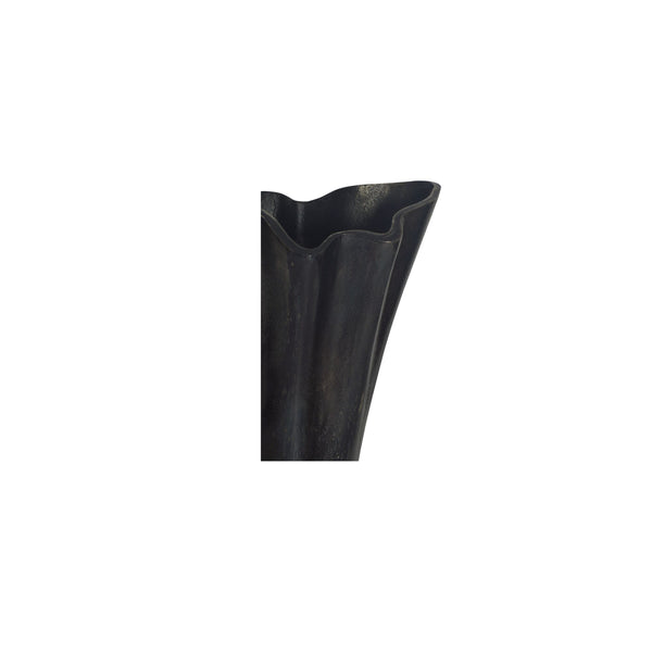 Moe's Yeri Cast Aluminum Vase in Aged Black