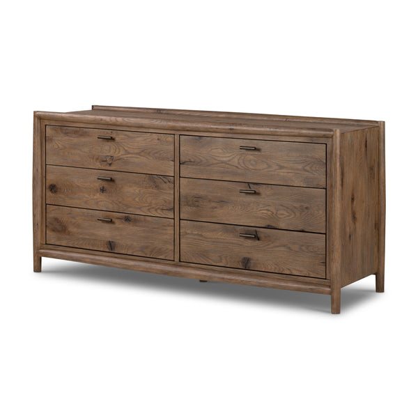 Glenview 6 Drawer Dresser In Weathered Oak