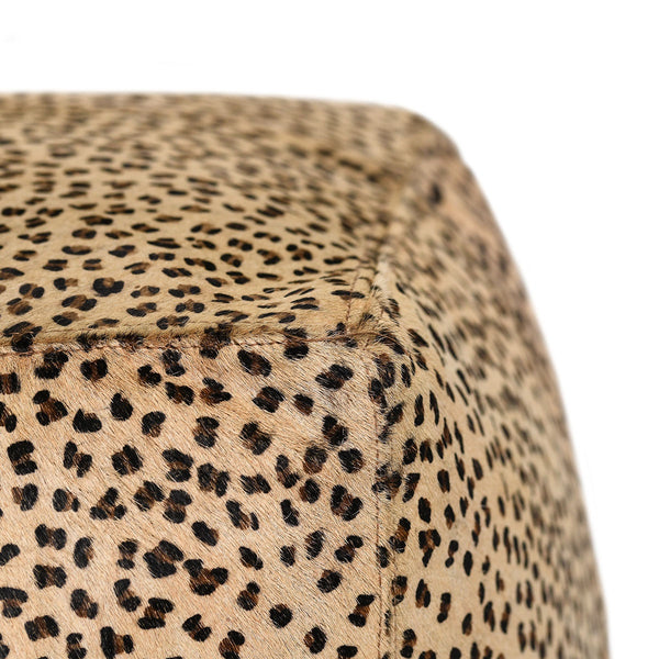 Classic Home Hide Pouf with Leather Design