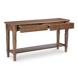 Moe's Russet Console Table with Drawers and Shelf