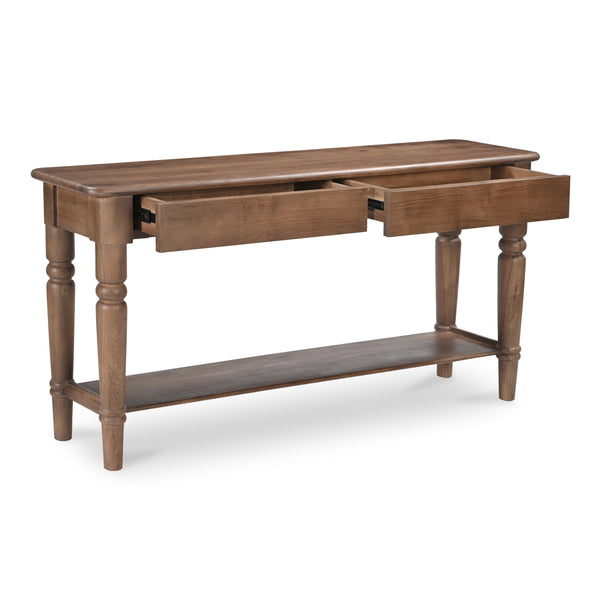 Moe's Russet Console Table with Drawers and Shelf