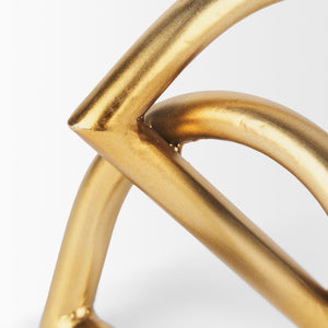 Locke Small Matte Gold Metal Decorative Object