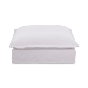 Moe's Olivia Ottoman in LiveSmart White Fabric