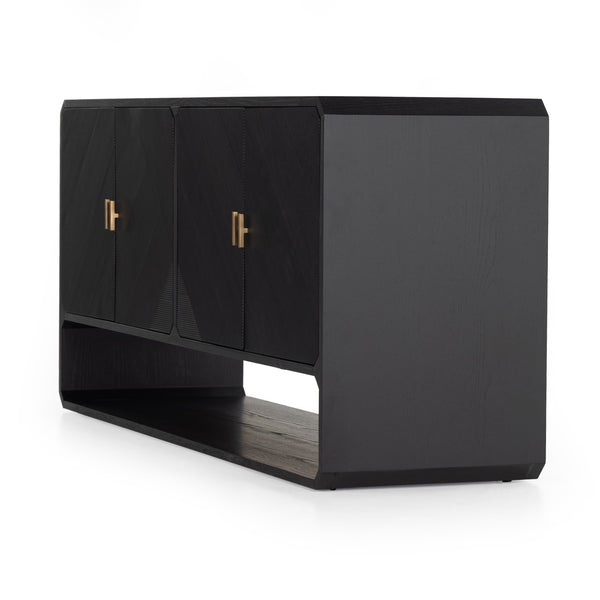 Caspian Sideboard In Black Ash Veneer