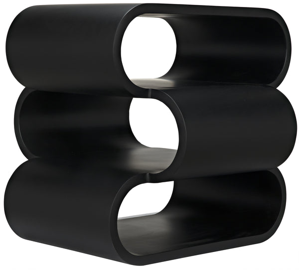 Nada Side Table, Black Steel