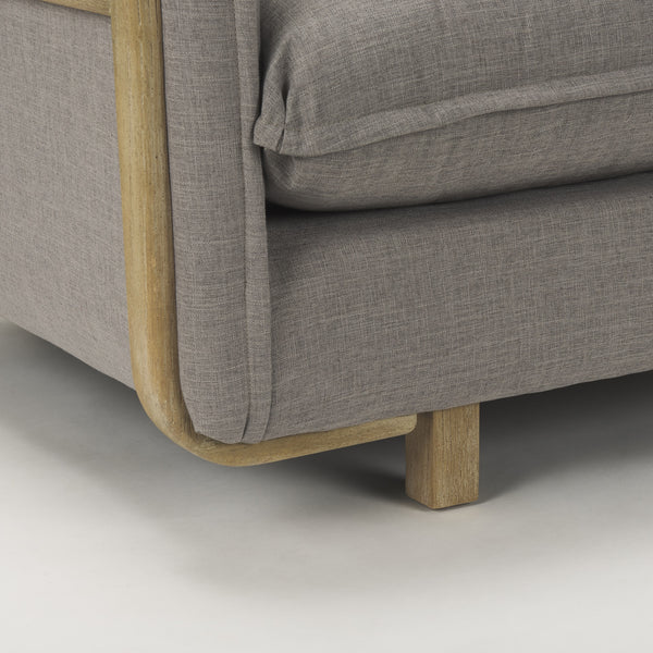 Roy I 84" Flint Gray Upholstered Three Seater Sofa