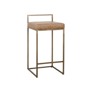 Belfort Leather Counter Stool in Sedona Brown