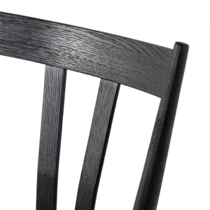 Gregory Dining Chair In Black Oak