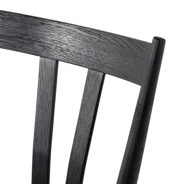 Gregory Dining Chair In Black Oak