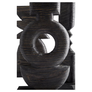 Dark Oval Sculpture | Black