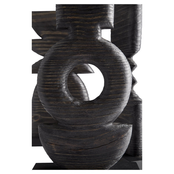 Dark Oval Sculpture | Black