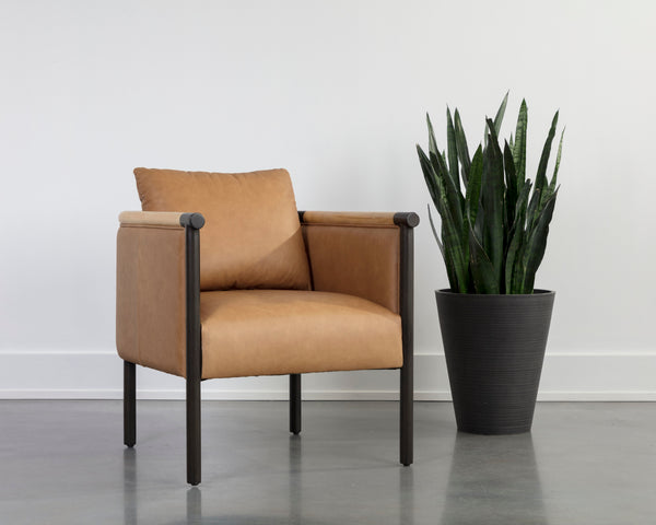WILDER LOUNGE CHAIR - LUDLOW SESAME LEATHER