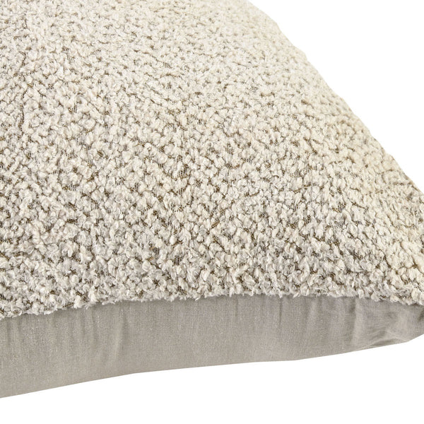 Maris Floor Cushion - Ivory/Natural with Chenille Texture