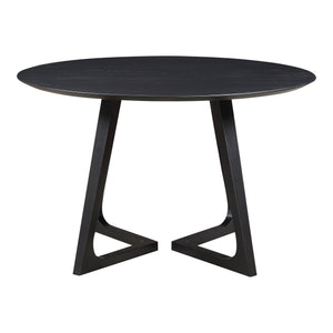 Moe's Godenza Round Dining Table Black Ash Wood