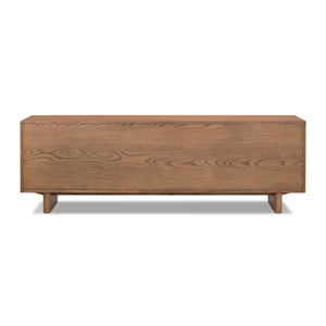 Posada Media Console In Amber Oak