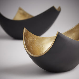 Boema Tray in Matt Black and Gold