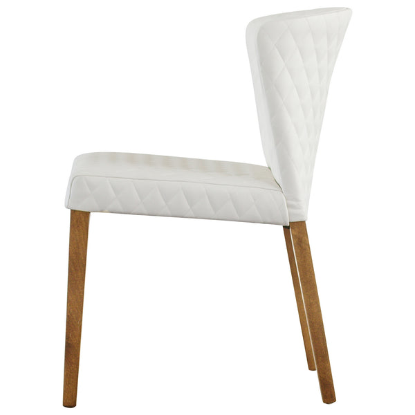 Albie Diamond Stitching Chair In Danburry White