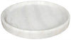20" Bianco Crown Marble Round Tray
