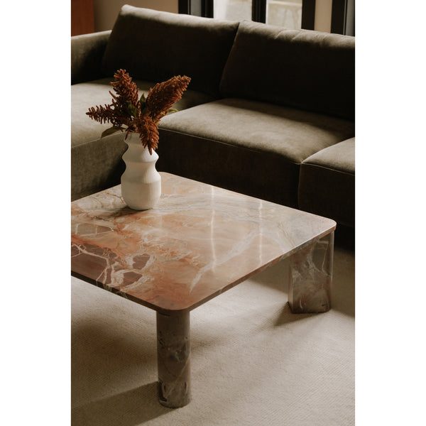 Segment Coffee Table in Orange Levante Marble