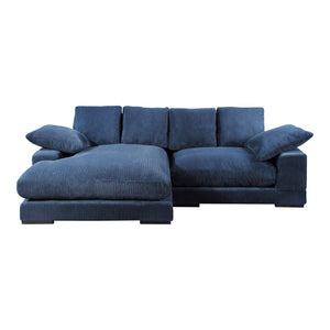 Moe's Plunge Sectional Sofa in Navy with Flip Chaise