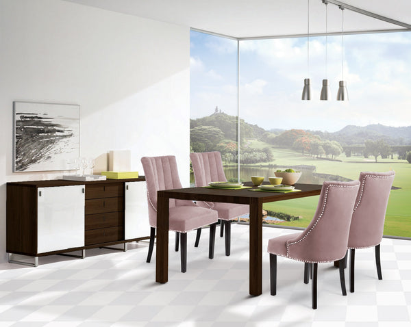 Tiffany Dining Chair In Pink Velvet