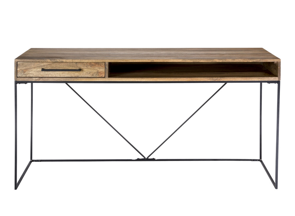 Colvin Desk in Natural Mango Wood and Iron