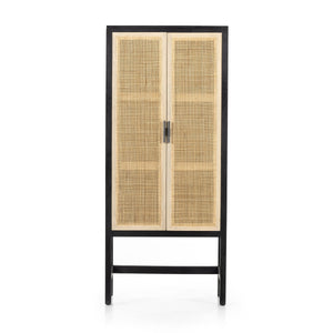 Caprice Narrow Cabinet In Black Wash Mango